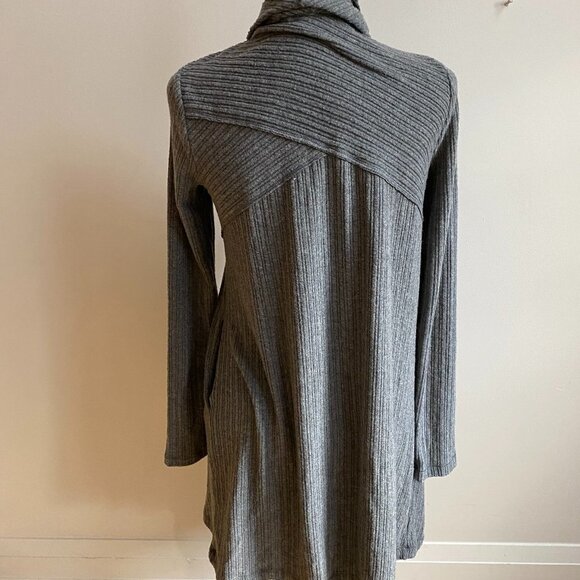 H By Bordeaux BNWOT Grey Cardigan NEW Waterfall Open Front Pockets - Picture 4 of 9